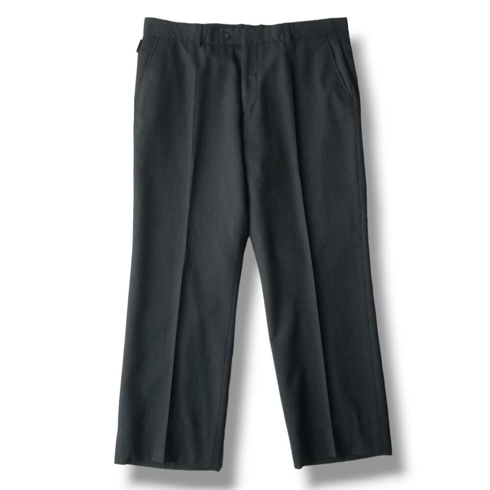 Alberto Dress Pants Men's 37x28 (52) Dark Brown Thermal Trousers Ceramica Serge